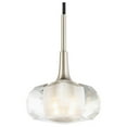 thumbnail image 2 of Woodbridge Lighting Christina 1-Light Glass Mini-Pendant in Satin Nickel/Crystal, 2 of 5