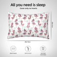 thumbnail image 4 of KLL Flamingos Tribal Pattern Silk Pillowcase for Hair and Skin Standard Size 20"X 30" Soft Breathable Pillow Covers for Sleeping, 4 of 6