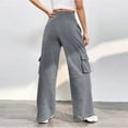 thumbnail image 3 of WILLBEST Pantalones Casuales para Mujer, de Cintura Alta, Lisos, con Cordones, para el Trabajo, con Bolsillo y Pierna Recta, para Uso Diario y Diario. Mediana, 3 of 6