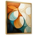 thumbnail image 2 of Designart "Orange Mid Century Organic euphony I" Abstract Floater Framed Canvas Wall Art, 2 of 7