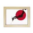 thumbnail image 1 of Japanese Emblem mapa patrón Escritorio de madera Arte Pintura 6x8 pulgadas marco de foto foto, 1 of 4