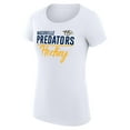 thumbnail image 2 of Women's G-III 4Her by Carl Banks White Nashville Predators Super-Slim Fit Lightweight Team Sport T-Shirt, 2 of 3