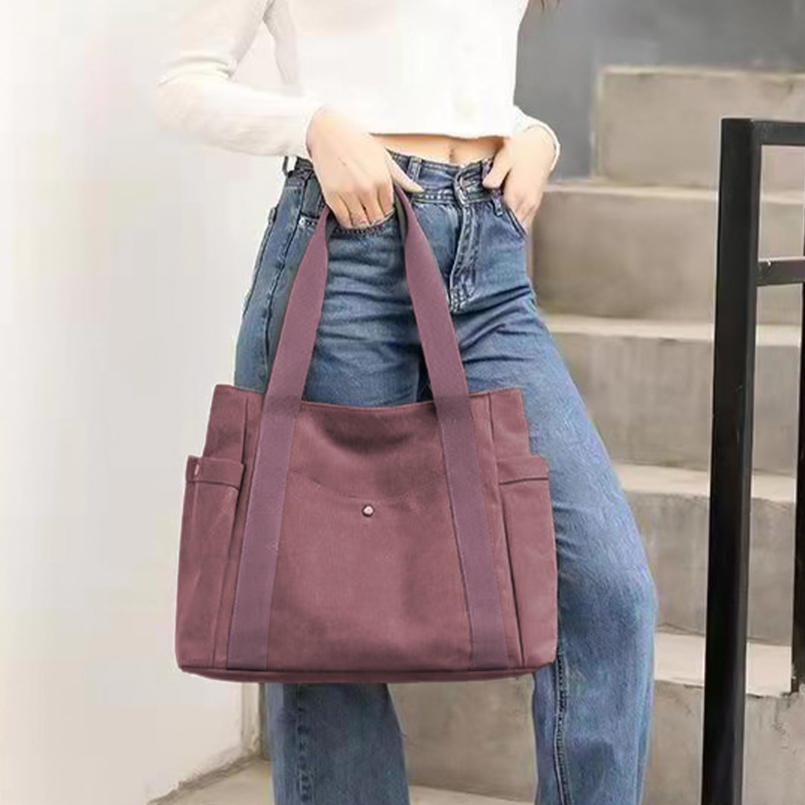 zhongningyifeng Canvas Tote Bag voor Vrouwen A4 Grote Capaciteit