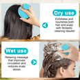 thumbnail image 3 of Scalp Scrubber Shampoo Brush, Soft Flexible Silicone Bristles for Refreshing Deep Clean, Ergonomic Non-Slip Grip - Blue, 3 of 10