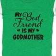 thumbnail image 4 of Inktastic My Best Friend is My Godmother with Hearts Boys or Girls Baby Bodysuit, 4 of 5