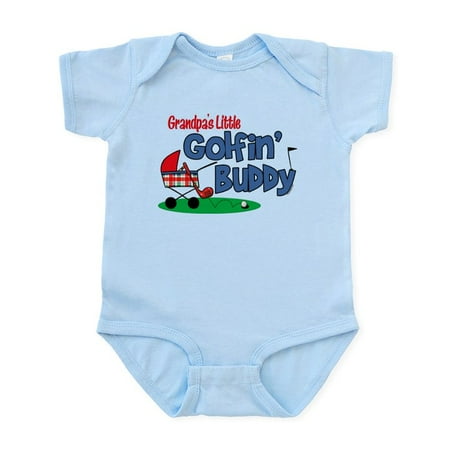 

CafePress - Grandpa s Little Golfin Buddy Infant Bodysuit - Baby Light Bodysuit Size Newborn - 24 Months