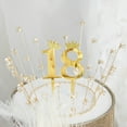 thumbnail image 3 of Farfi Cake Numeral Topper Crown Style Dazzling Acrylic Number Cake Topper Anniversary Birthday Party Decoration for Home (Golden NO. 3), 3 of 13