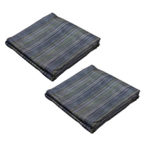 (2 Pack) 6'x8' 50% Shade Multi Color Mesh Tarp for Outdoor w/Grommets - 10 Oz Heavy Duty PVC Coated Mesh Tarps for Dump Truck, Rolloff Trucks - Mesh Shade Net Cloth for Sun, Plant