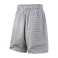 thumbnail image 4 of CONZONE Men'S Baggy Shorts Elastic Waist Drawstring Summer Shorts For Men Casual Plaid Lightweight Shorts With Pockets, 4 of 4