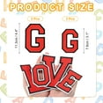 thumbnail image 2 of Iron on Letter  4.4"/3.1" Alphabet G Patches for Repairing Clothing DIY (Red, Pack of 5), 2 of 6