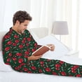 thumbnail image 6 of Sikiie Ladybugs In Love Mens Pajama Set, Soft Warm Long Sleeve Sleepwear, Cozy Button-Down Pjs for Men-Large, 6 of 7