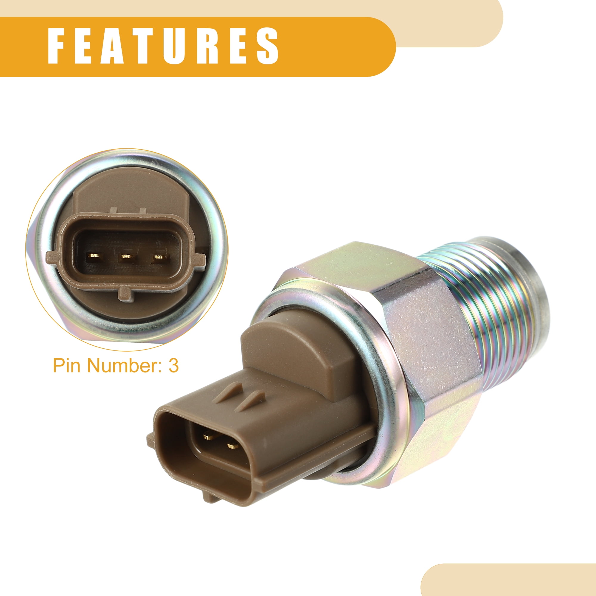Unique Bargains 1pcs Car Fuel Rail Pressure Sensor No.8981197900/8-98119-790-0 for Isuzu NPR 2003-2007 5.2L