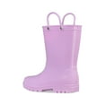 thumbnail image 5 of Kushyshoo Kids Rain Boots for Girls Boys Waterproof Rain Shoes with Easy On Handless Lilac Solid Boots Size 1, 5 of 7