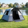 thumbnail image 5 of EVER ADVANCED 6 Person Blackout Camping Tent, Instant Family Tents with Rainfly, 60 s Quick Setup, Water-Resistant, Gray, 5 of 9