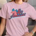 thumbnail image 3 of Smartprints Miss Americana Patriotic Stars Women's T-Shirt Light Pink, Cotton, S, 3 of 4