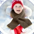thumbnail image 4 of Kids Knitted Scarf Fashion Solid Color Toddler Soft Warm Scarves, 4 of 5