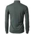 thumbnail image 4 of H2H Mens Sports Slim Fit Lightweight Line Training Full Zip-up Jacket CHARCOAL US S/Asia M (CMOJA0103), 4 of 6