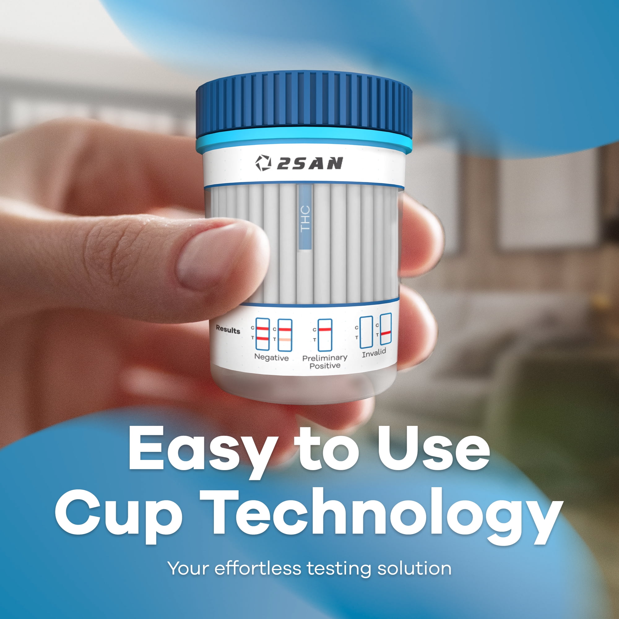 2San THC Urine Drug Test – Sensitive, Easy to Use at-Home Marijuana Screening Kit