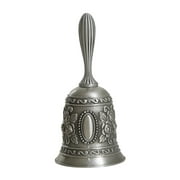 Ammoon Multifunctional Hand Bell Call Bell Musical Instrument with Floral Pattern for Home School Church Restaurants