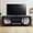 Charcoal Oak, variant on 58.27 in. Ivory Wood TV Stand with 4 Storage Shelves Fits TV's up to 65 in.