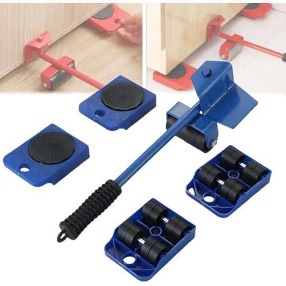 Furniture Mover, Furniture Movers with 4 Wheels and Lifter, Moving Wheels for Heavy Furniture, Furniture Mover Dolly for Couch Refrigerator Bed Hardwood (Blue)