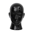 thumbnail image 3 of Cabeza de maniquí, soporte para pelucas, soporte para pelucas, estante multiusos para gorras, exhibición de postizos negro, 3 of 9