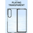 thumbnail image 2 of Feishell Ultra Thin Clear Case for Samsung Galaxy Z Fold 3,for Women Men,Shockproof Luxury Electroplated Transparent Anti-yellowing Anti-Scratch Slim Phone Case Samsung Galaxy Z Fold 3,Black, 2 of 10