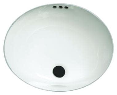 Proflo PF1512UWH Comstock 17" Oval Vitreous China Undermount Bathroom Sink - White