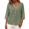 thumbnail image 5 of Outfmvch Cotton Gauze Tops for Women Gauze Shirts Womens Peasant Tops Linen Shirts Women Womens Linen Tops Women's Gauze Tops Plus Size Flowy Lace Tunic Spring Cotton Shirts Pink S, 5 of 7