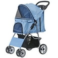 thumbnail image 7 of ZENY 4 Wheel Foldable Dog Pet Stroller - Blue, 7 of 7