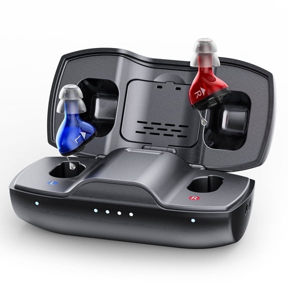 iBstone Nova CIC Hearing Aids for Seniors & Adults, Rechargeable, Great Gift for Mother's Day, OTC, Pair