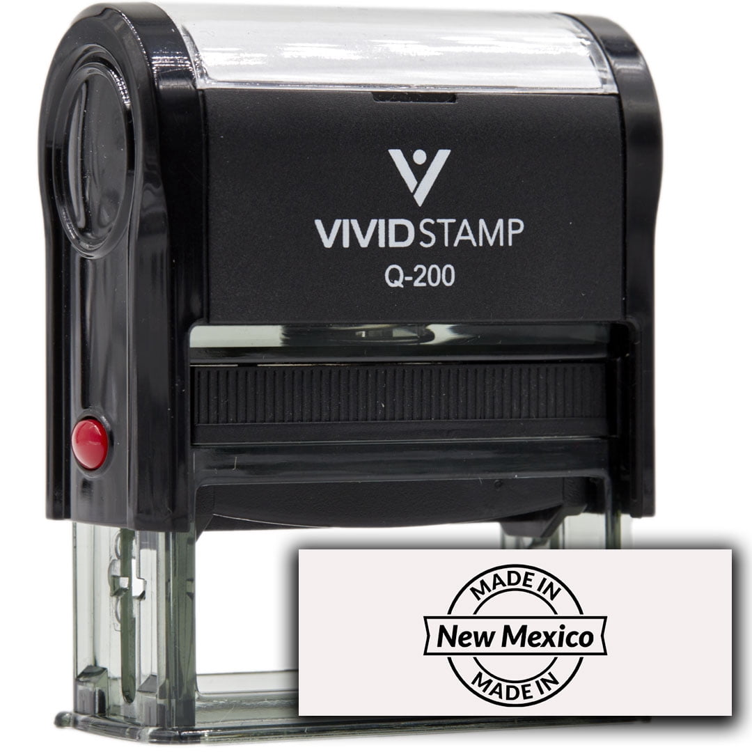 (3 pack) All Quality Made In New Mexico Self-Inking Rubber Stamp (Black Ink) - Q-200