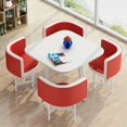 thumbnail image 1 of Modern Round Dining Table Set Chairs Lunch Kitchen Nordic Luxury Dining Table Magazine Mesas De Comedor Living Room Furniture My Lux Decor Round, 1 of 59