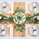 thumbnail image 4 of 6 Set Cloth Napkins Scalloped Embroidery Cloth Napkins Washable Polyester Table Dinner for Hotel Restaurant Weddings Events Parties (blue), 4 of 5
