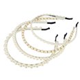 thumbnail image 1 of 4 Pcs Diademas de Diseño Sencillo con Perlas Falsas Unique Bargains Color Blanco Tamaño 4.92', 1 of 7