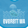 thumbnail image 4 of Inktastic Everett Washington Whale Watching Boys or Girls Baby Bib, 4 of 4