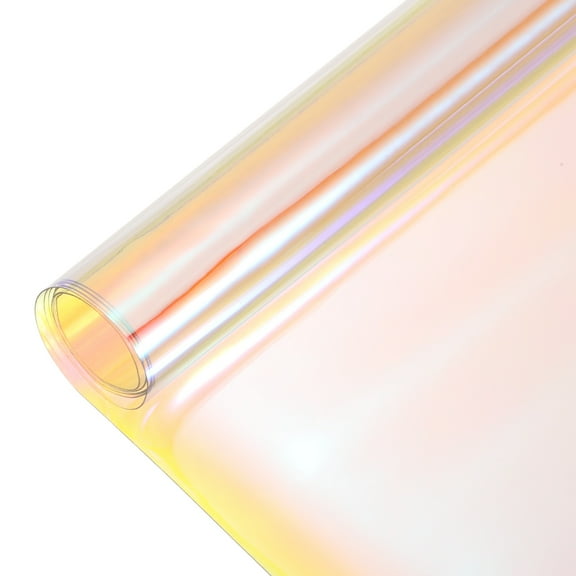 Holographic Clear Vinyl Film Holographic Fabric 12"x48",Transparent