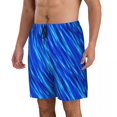 thumbnail image 3 of Swimsuits Blue Wave Gym Shorts Summer Abstract Print Hawaii Board Short Pants Men Printed Sports Fitness Quick Dry Swim Trunks, 3 of 5