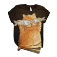 thumbnail image 2 of AMERTEER T-Shirt à Manches Courtes Imprimé Animal 3D Col Rond pour Femmes Grande Taille, 2 of 2
