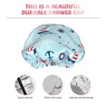 thumbnail image 3 of KLL Sailboats Anchors Pattern Shower Cap & Bath Cap for Women,Reversible Oversized Waterproof Shower Caps for all Hair Lengths,Elastic Reusable Bathing Hair Cap, 3 of 6