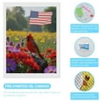 thumbnail image 3 of Diamond Art Kits for Adults, Red Bird Colorful Flowers Flag Field 5D Diamond Painting Kits for Adults Beginners, DIY Full Drill Diamond Painting, Gem Art and Crafts 12x16, 3 of 7