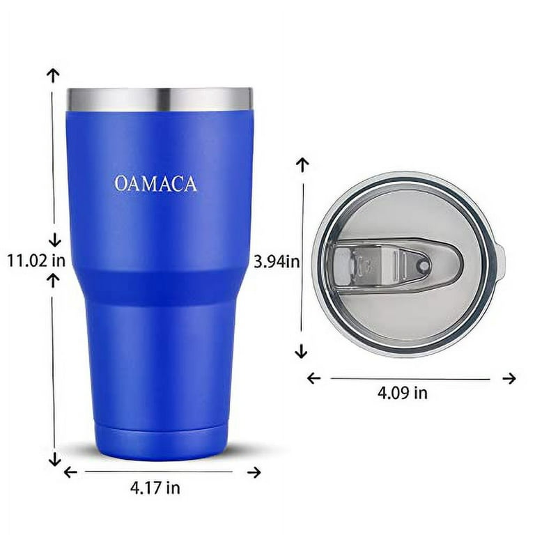 Oamaca 30oz Coffee Tumbler with Lid & Straw,Stainless Steel Vacuum  Insulated Travel Tumbler Cup,Double Wall Powder Coated Mug,Anti Overflow  Water Cup for Hot & Cold Drinks for Home Outdoor 
