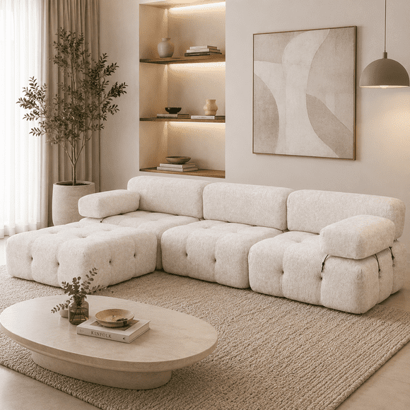 Sala modular AIRJOL™ YY-14.1 Ivory — Modular Escultural de Alta Costura en Diseño