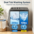 thumbnail image 6 of Dawmilon Portable Washing Machine, 30LBS Twin Tub Washer with Drain Pump, Semi Automatic Washer and Spinner Combo for Apartments, Dorms, RVs & Camping, 6 of 7