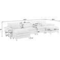 thumbnail image 2 of Tabaray 155" Oversized Modular Sectional Sofa, U Shaped Cloud Couch with Double Ottomans and Cushions, Ice Velvet Upholstered 6 Seat Sofa for Living Room, Home Sofa Set  (Beige), 2 of 11
