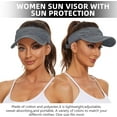 thumbnail image 4 of Sun Visor Hats Cotton Sun Protection Cap Hats Visor Hat, 4 of 12