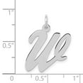 thumbnail image 2 of Beautiful 14k White Gold Large Script Initial W Charm, 2 of 2
