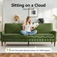 thumbnail image 3 of 88" Loveseat Sofa, Comfy Green Corduroy - Modern Oversized Love Seat with Tool-Free Setup - Ideal for Living Room, Bedroom, Office, 3 of 8