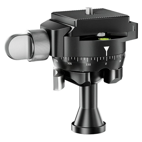 KA18 Photography Ball Head with Built-in Leveling Base Quick Release Plate Arca Standard Ballhead for DSLR Cameras