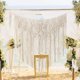 thumbnail image 1 of Macramé para colgar en la pared, tapiz tejido, arte tejido moderno y elegante, decoración del hogar hecha a mano, decoración de pared con cuentas para bodas, dormitorios, salas de estar (93 x 96), 1 of 5